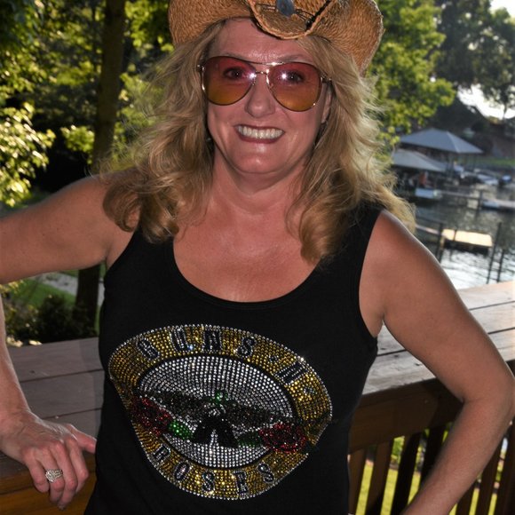 Guns N Roses   Rhinestone  bling sleeveless tank top  XS,S,M,L,XL,XXL,… - Picture 7 of 9